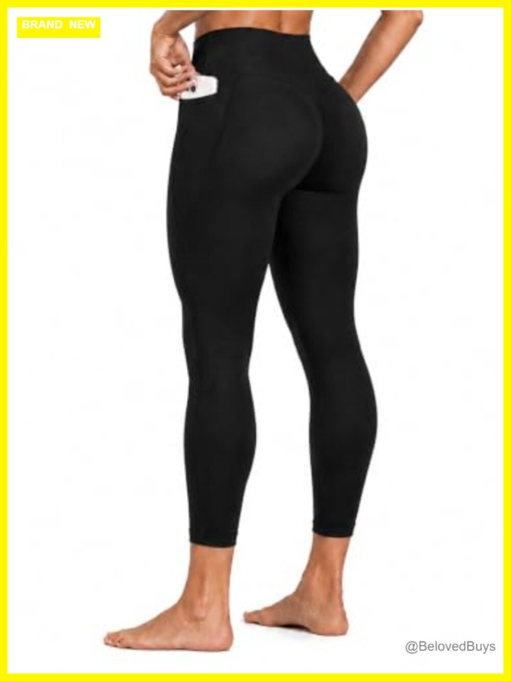 Sustainable Butt Lifting Capri Leggings with Pockets High Waisted Tummy Control